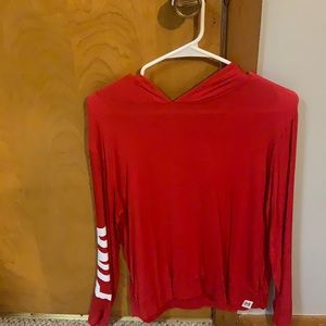 Pink red hoodie